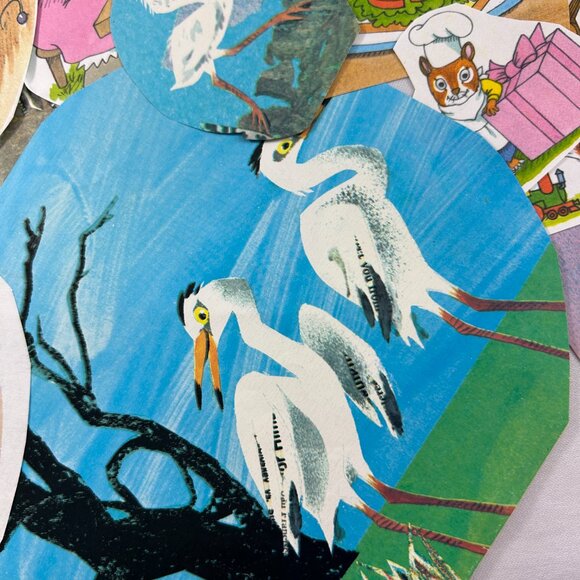 Ephemera Lot Scrapbooking Crafts Junk Journal Animals Nature Whimsical Vtg Pages - Picture 8 of 13